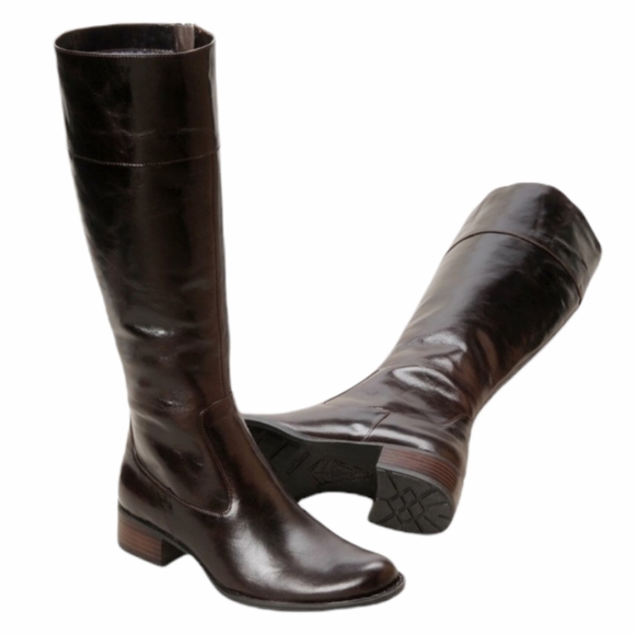 Born Shoes - Born Crown Yvette Brown Leather Tall Boots 8.5